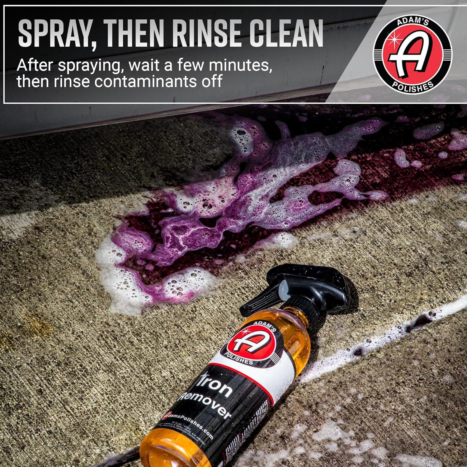 imageAdams Iron Remover 16oz 2 Pack Fallout ampamp Iron Remover Spray for Car Detailing Removes Iron Particles in Auto Paint Wheels Motorcycle RV ampamp Boat Use Before Clay Bar Wax or Car Wash128 fl oz Gallon