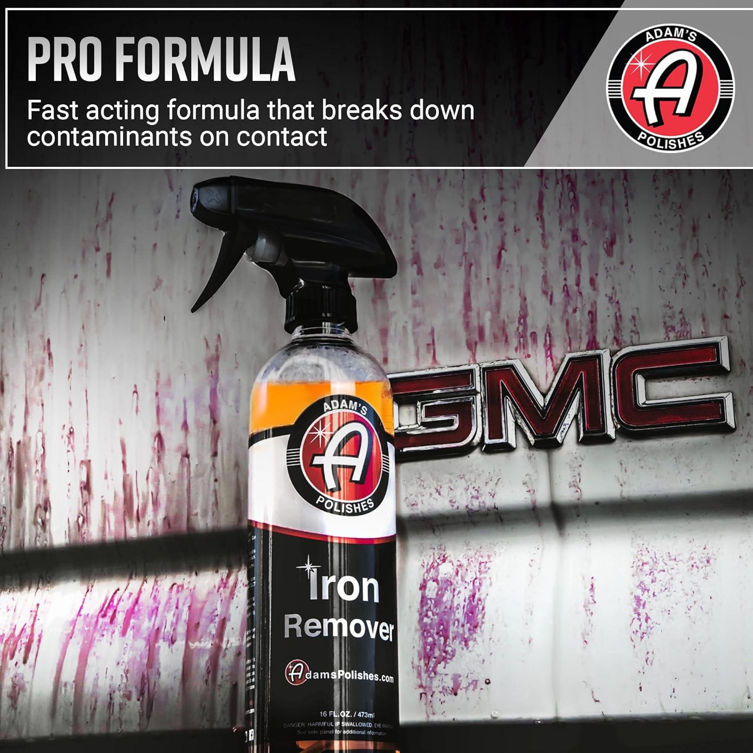 imageAdams Iron Remover 16oz 2 Pack Fallout ampamp Iron Remover Spray for Car Detailing Removes Iron Particles in Auto Paint Wheels Motorcycle RV ampamp Boat Use Before Clay Bar Wax or Car Wash128 fl oz Gallon
