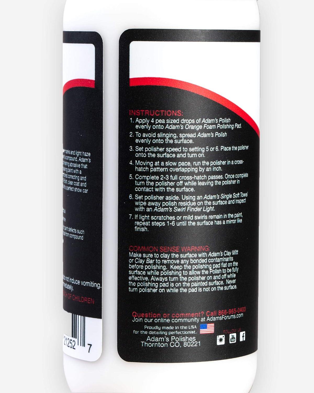 Adam’s Paint Correcting Compound 12oz – Silicone-Free, Body Shop Safe ...