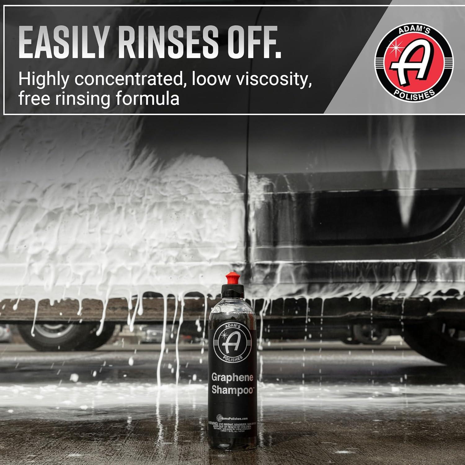 imageAdams Polishes Graphene Shampoo 16oz Ceramic Coating Infused Car Wash Soap Powerful Cleaner ampamp Protection In One Step pH Neutral High Suds For Foam Cannon Foam Gun Or Detailing Bucket640 Fl Oz Pack of 1