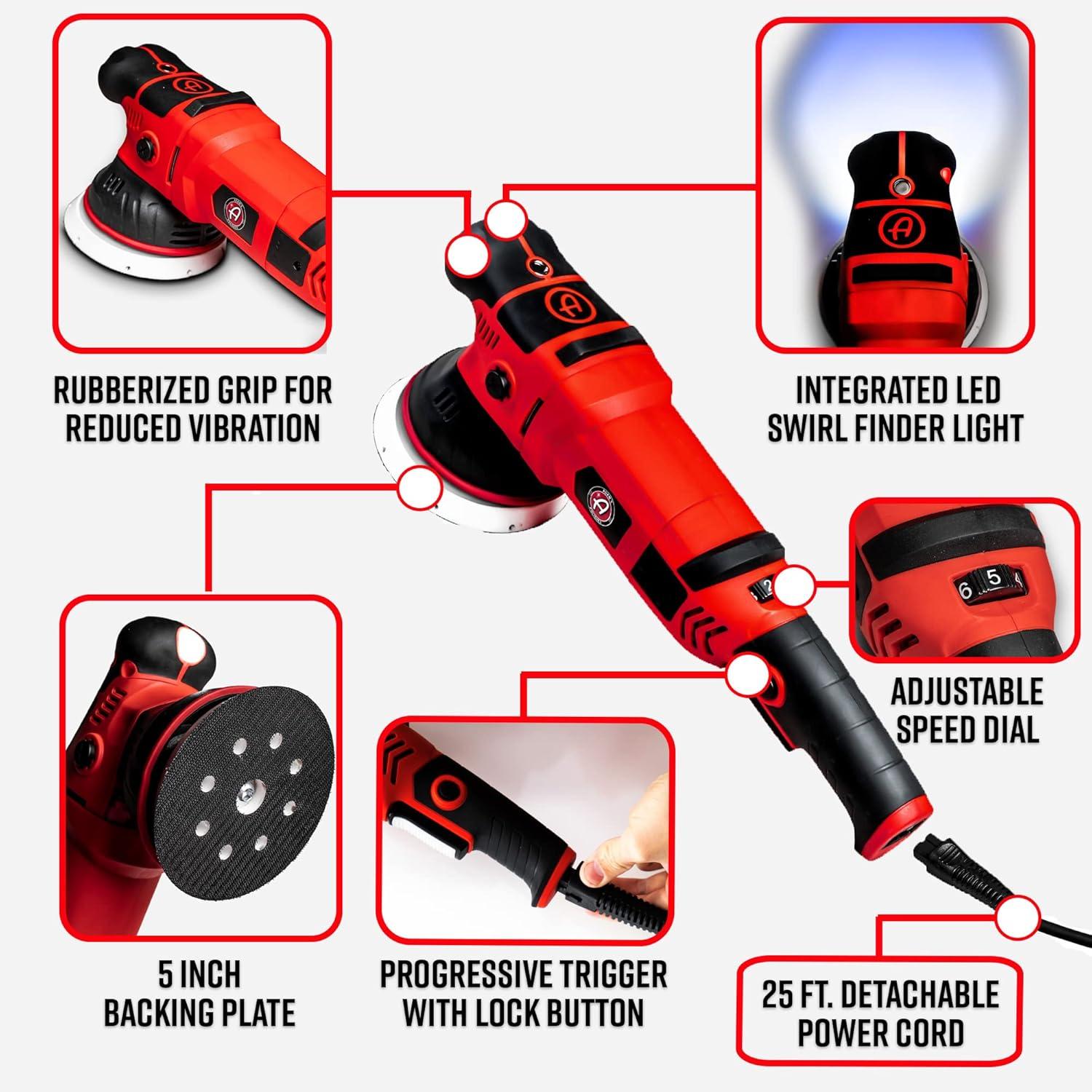 imageAdams Polishes SK Pro 15mm Car Polisher Kit 7 Item Professional Buffer Polisher for Car Detailing Use WCar Polish Polishing Compound or Car Scratch Remover Car Wash Clay Bar Ceramic Coating15mm Polishing Kit 7 Item