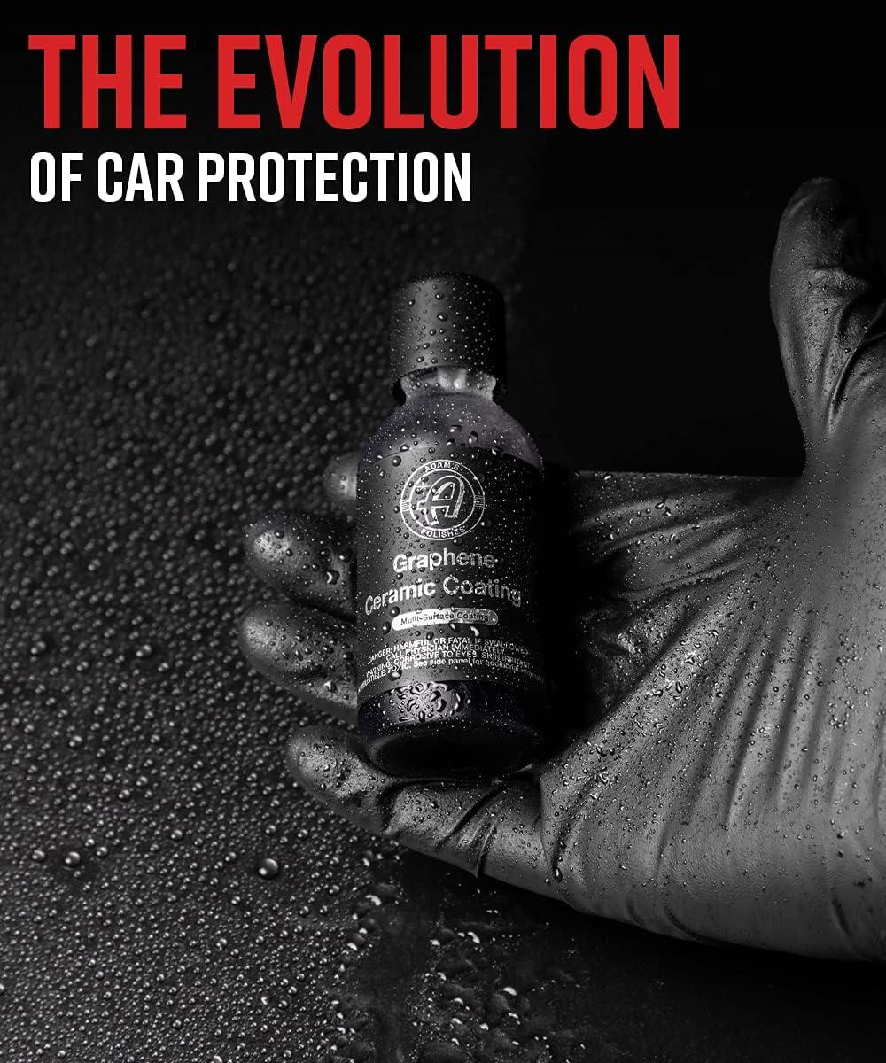 imageAdams Polishes UV Graphene Ceramic Coating Bundle 10H Ceramic Coating for Cars WUV Glow Technology 7 Years of Protection Apply After Car Wash Clay Bar Car Buffer Polisher Boat RV Motorcycle