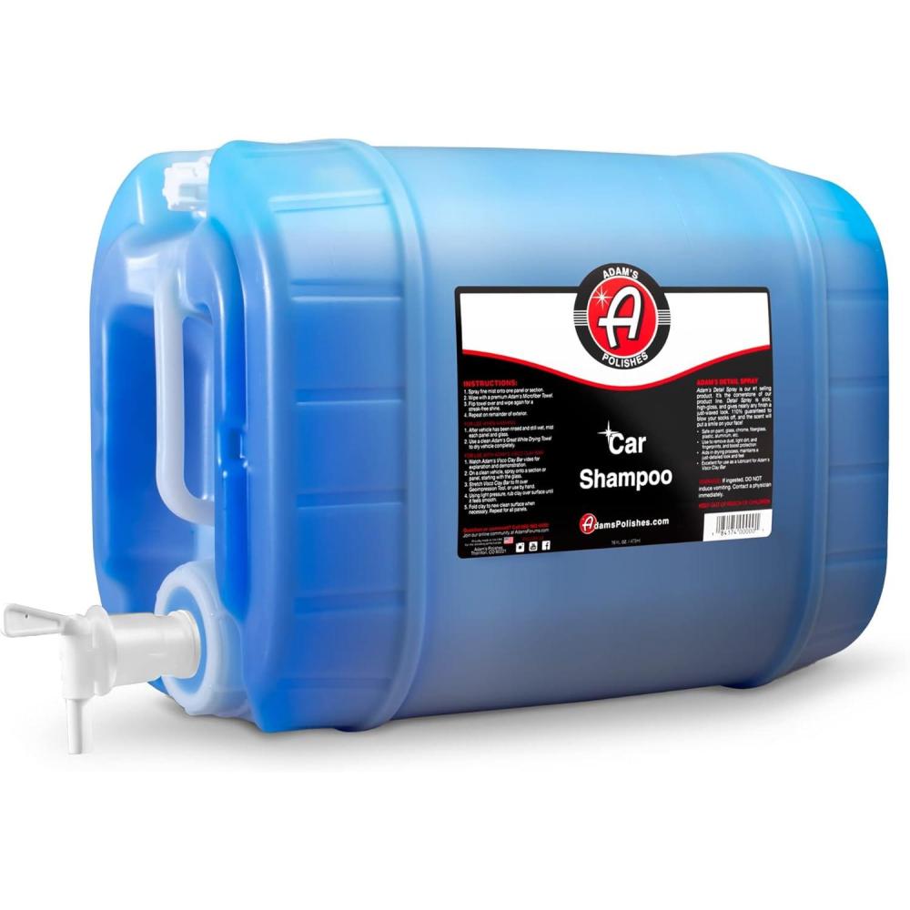 imageAdams Car Shampoo 5 Gallon  pH Best Biodegradable Car Wash Soap for Foam Cannon Spray Gun or Bucket  High Foam ScratchFree Auto Detailing for Cars Trucks RVs ampamp Motorcycles640 Fl Oz Pack of 1