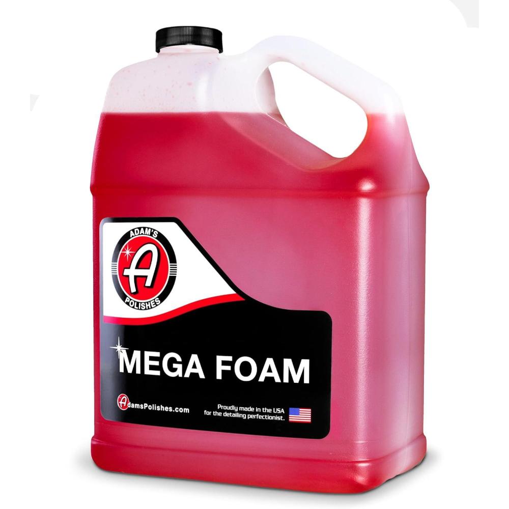 imageAdams Mega Foam Car Wash Soap Gallon  pH Neutral Ultra Concentrated for Foam Cannon Foaming Spray Gun or Bucket  Safe for Wax Sealants ampamp Ceramic Coating  High Suds Car Cleaner128 fl oz Gallon