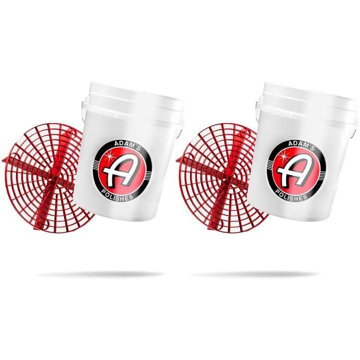 imageAdams Polishes Car Wash Buckets 5 Gallon Bucket  Grit Guard 2 Pack Perfect Car Detailing Tool for Car Washing ampamp Garage Storage  Stores Car Wash Soap Foam Cannon Foam Gun Microfiber Towels5 Gallon Bucket  Grit Guard 2 Pack