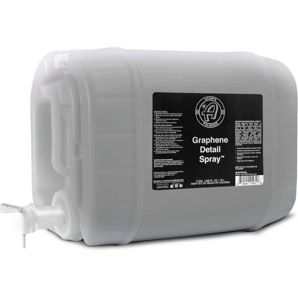 imageAdams Polishes Graphene Detail Spray 16 Fl Oz  Extend Protection of Waxes Sealants ampamp Coatings  Waterless Detailer For Car Detailing  Clay Bar Drying Aid Add Ceramic Graphene Protection640 fl oz 5 Gallon