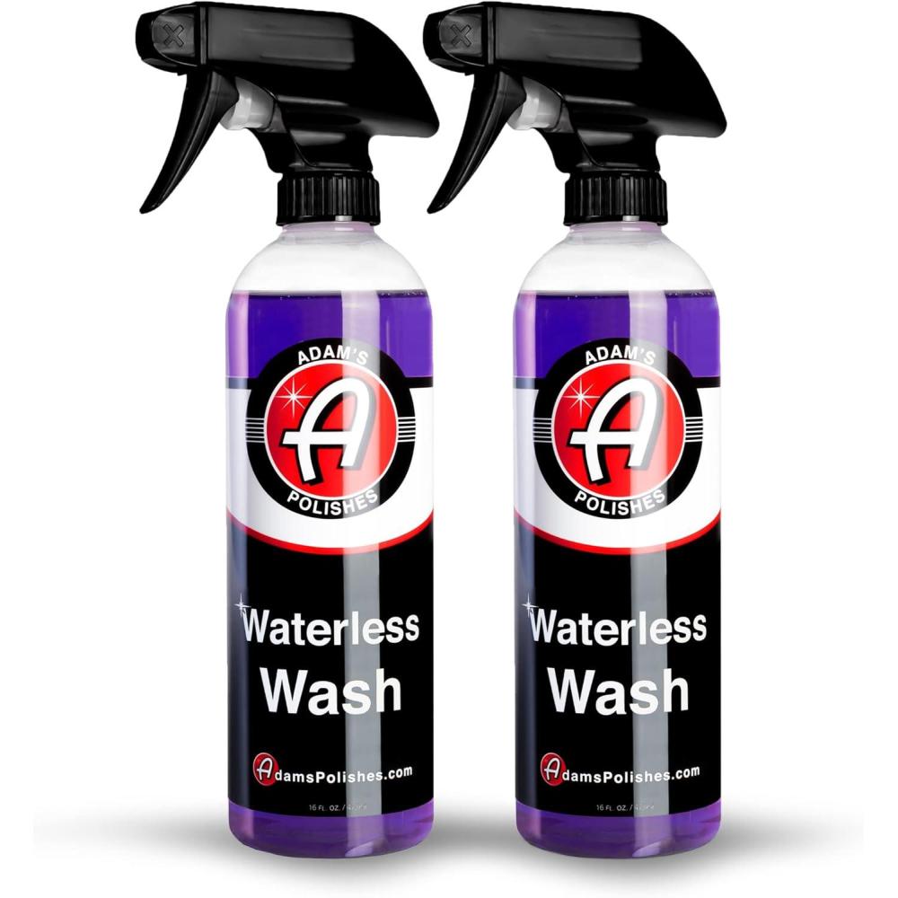 imageAdams Polishes Waterless Wash Gallon  Cleaning Car Wash Spray for Detailing  Safe Ultra Slick Lubricating Formula for Auto Boat Motorcycle RV  No Garden Hose Wash Soap or Foam Cannon16 Fl Oz Pack of 2