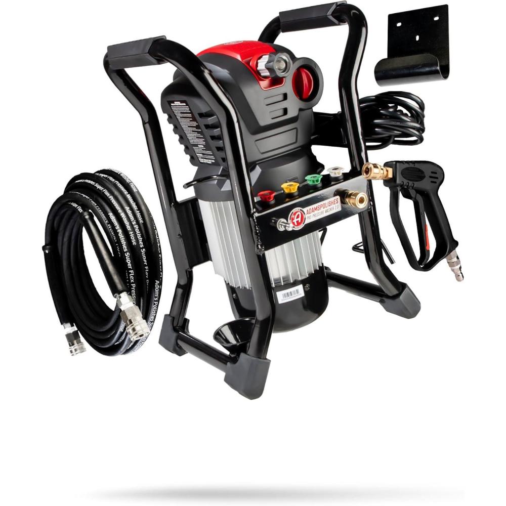 imageAdams Pro Series Electric Pressure Washer 20  Professional Powerful Detailing Car Washing Pressure Sprayer That Includes Snub Nose Wall Mount ampamp Pressure Washer Tips  1200 PSI ampamp 176 Operating GPMPro Series 20