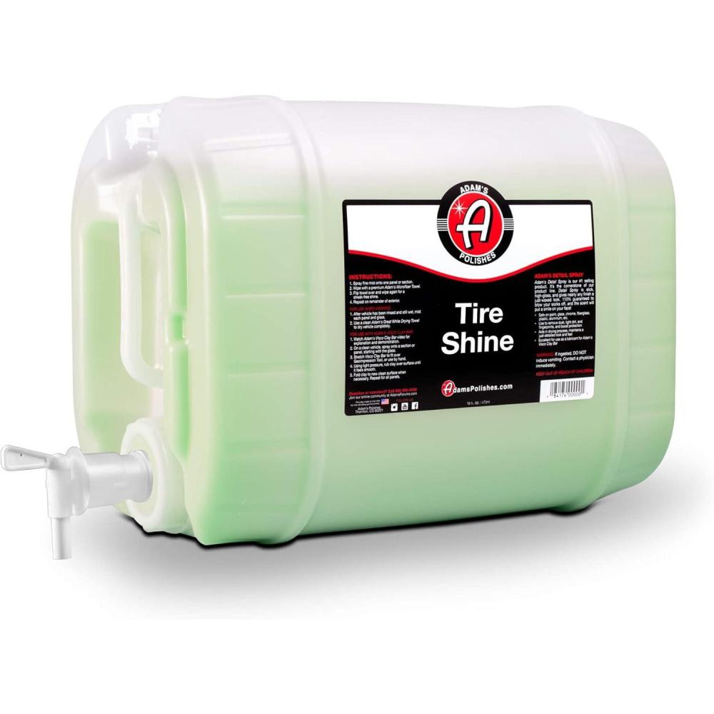 imageAdams Tire Shine 16oz  Easy to Use Spray Tire Dressing W SiO2 for Glossy Wet Tire Look wNo Sling  Works on Rubber Vinyl ampamp Plastic  USA Made640 fl oz 5 Gallon