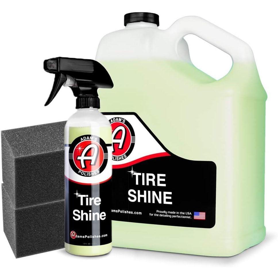 imageAdams Tire Shine 16oz  Easy to Use Spray Tire Dressing W SiO2 for Glossy Wet Tire Look wNo Sling  Works on Rubber Vinyl ampamp Plastic  USA MadeRefill Kit