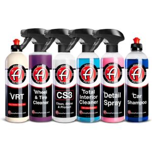 Adam’s Essential Car Wash Kit (17-Item) – Auto Detailing Car Care Cleaning Kit with Foam Gun & Bucket Car & Truck Lovers, Dads, Moms and DIYers(Essential (6-item))