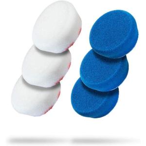 Adam’s Polishes 2 Pad Bundle (6 PK) – 3 White Foam Pads & 3 Blue Foam Pads