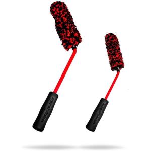 Adam’s Polishes Angled Wheel Detailing Brush – Car Cleaning Wheel Brush | Use W/Wheel Cleaner, Rim Cleaner, Chrome Cleaner | Car Wash Brush Cleans Brake Dust from Barrels & Hard to Reach Areas Bundle(Bundle)