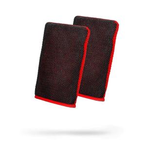 Adam’s Polishes Clay Mitt – Medium Grade Clay Bar Infused Mitt | Car Detailing Glove Quickly Removes Debris from Your Paint, Glass, Wheels, & More (Green – 1pk)(Red – 2pk)