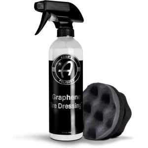 Adam’s Polishes Graphene Tire Dressing – Deep Black Finish W/Graphene Non Greasy Car Detailing | Use W/Tire Applicator After Tire Cleaner & Wheel Cleaner | Ceramic Coating Like Tire Protection (16oz)(Combo)