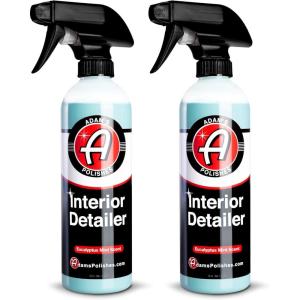 Adam’s Polishes Interior Detailer (16oz) – Total Car Interior Cleaner, Protectant & Dressing | All Purpose Cleaner & Leather Conditioner | Vinyl, Dashboard, Screen, Seat Cleaner & More(16 Fl Oz (Pack of 2))
