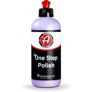Adam’s Polishes One Step Polish 12oz – Safe for Clear Coat, Single Stage, or Lacquer Paint – Increased Cut & Finishing, Body Shop Safe – Easy Application and Removal, Excellent Shine