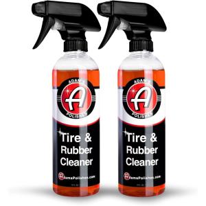 Adam’s Polishes Tire & Rubber Cleaner (2-Pack) – Removes Discoloration from Tires Quickly – Works Great on Tires, Rubber & Plastic Trim, and Rubber Floor Mats(16 fl. oz (2 Pack))