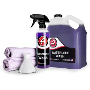 Adam’s Polishes Waterless Wash (Gallon) – Cleaning Car Wash Spray for Detailing | Safe Ultra Slick Lubricating Formula for Auto, Boat, Motorcycle, RV | No Garden Hose, Wash Soap, or Foam Cannon(Kit)