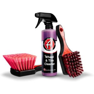 Adam’s Polishes Wheel & Tire Cleaner (16oz, Pack of 2) – Professional All in One Tire & Wheel Cleaner Car Wash Well Cleaning Spray for Car Detailing, Safe On Most Rim Finishes(Wheel & Tire Cleaning kit)