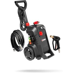 Adam’s Pro Series Electric Pressure Washer 2.0 – Professional Powerful Detailing Car Washing Pressure Sprayer That Includes Snub Nose, Wall Mount & Pressure Washer Tips | 1200 PSI & 1.76 Operating GPM(Standard 3.0)
