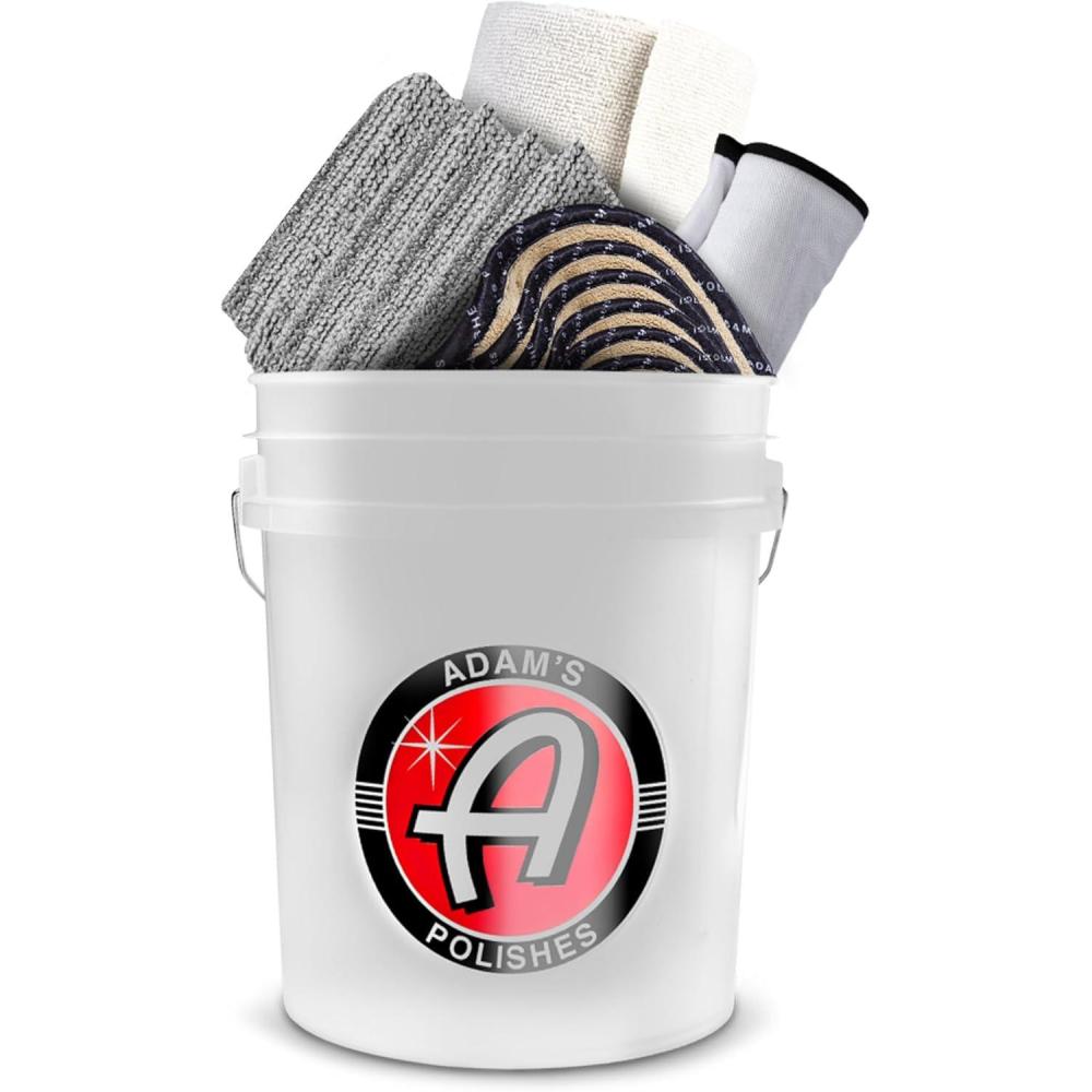 imageAdams 5 Gallon BucketOTowels 67pk  Variety Car Detailing Bucket of Premium Microfiber Towels for Car Wash Cleaning Polishing Car Wax Ceramic Coating Shop Towels ampamp More