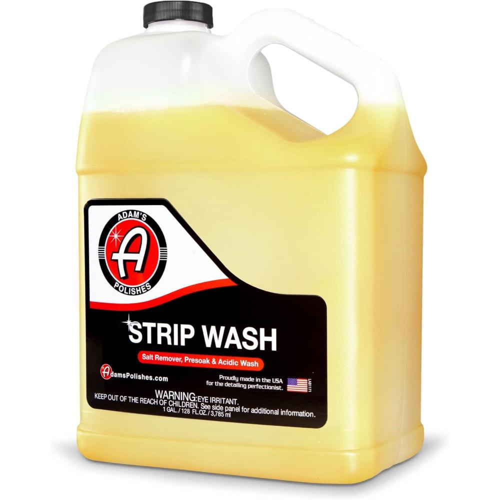 imageAdams Polishes Strip Car Wash Soap Gallon  Sealant ampamp Car Wax Remover Shampoo Salt Remover Presoak ampamp Acidic Wash  Thick Suds For Use In Car Cleaning Kit Foam Cannon Foam Gun