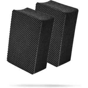 Adam’s Clay Block (2pk) – Reusable Hybrid Clay Bar Sponges That Remove Embedded Residues Like Brake Dust, Paint Overspray, & Stuck-On Dirt from Your Car, Truck, Van, or RV Surfaces