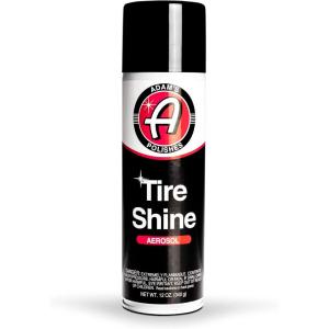 Adam’s Polishes Aerosol Tire Shine 12oz – Fast, Easy, Effective Way to Add Gloss – No-Sling Use with or Without Tire Applicator