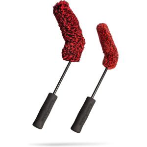 Adam’s Polishes Barrel Brush – Adjustable Wheel Cleaning Tool W/Soft Wool Fibers – Remove Brake Dust & Dirt Behind Your Rim Accessories – Wash & Restore Shine to Your Car Boat RV Bike Or Motorcycle(Combo)