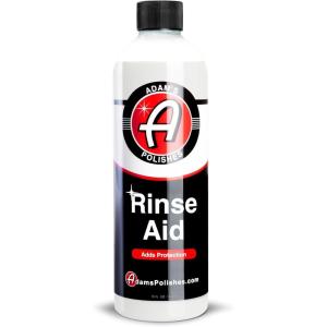 Adam’s Polishes Rinse Aid 16oz – Enhances Gloss, Slickness, Color – Use With Foam Gun or Foam Cannon – Ceramic Coating Silica Infused Complete Vehicle Protectant and Exterior Sealant