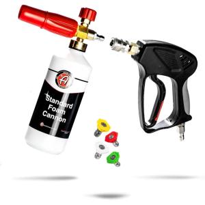 Adam’s Polishes Standard Foam Cannon & Snub Nose Combo – Foam Cannon Soap Sprayer for Car Wash, Patio & House Cleaning | Sprayer Cleaner Cannister for Pressure Washer