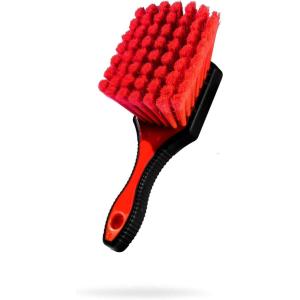Adam’s Polishes Wheel Brush Car Detailing Brush for Wheel Cleaner & Rim Cleaner Detailing Supplies | Soft Bristles & Rubberized Short Handle Brush Kit for Brake Dust Car Wash Care