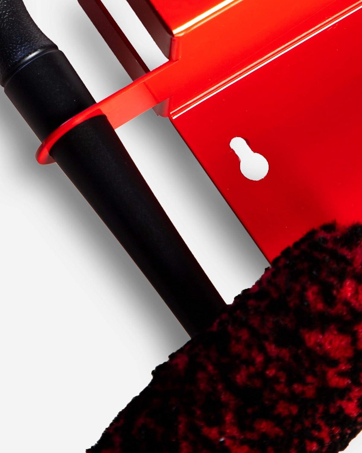 imageAdams Polishes Brush Holder All Purpose Garage Shelf  Thick Gauge Steel Construction  Durable All Metal System Safely Stores Your Detailing Brushes ampamp Tools