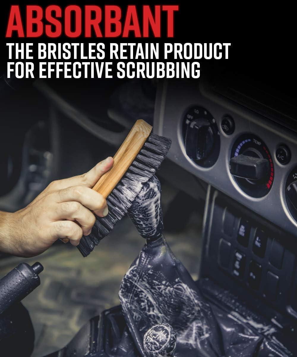 imageAdams Polishes Cockpit Detailing Brush Mini  Car Cleaning Brush  Scrub Brush for Interior Leather Cleaner Carpet Upholstery Bathroom Fabric ShoeFullSize
