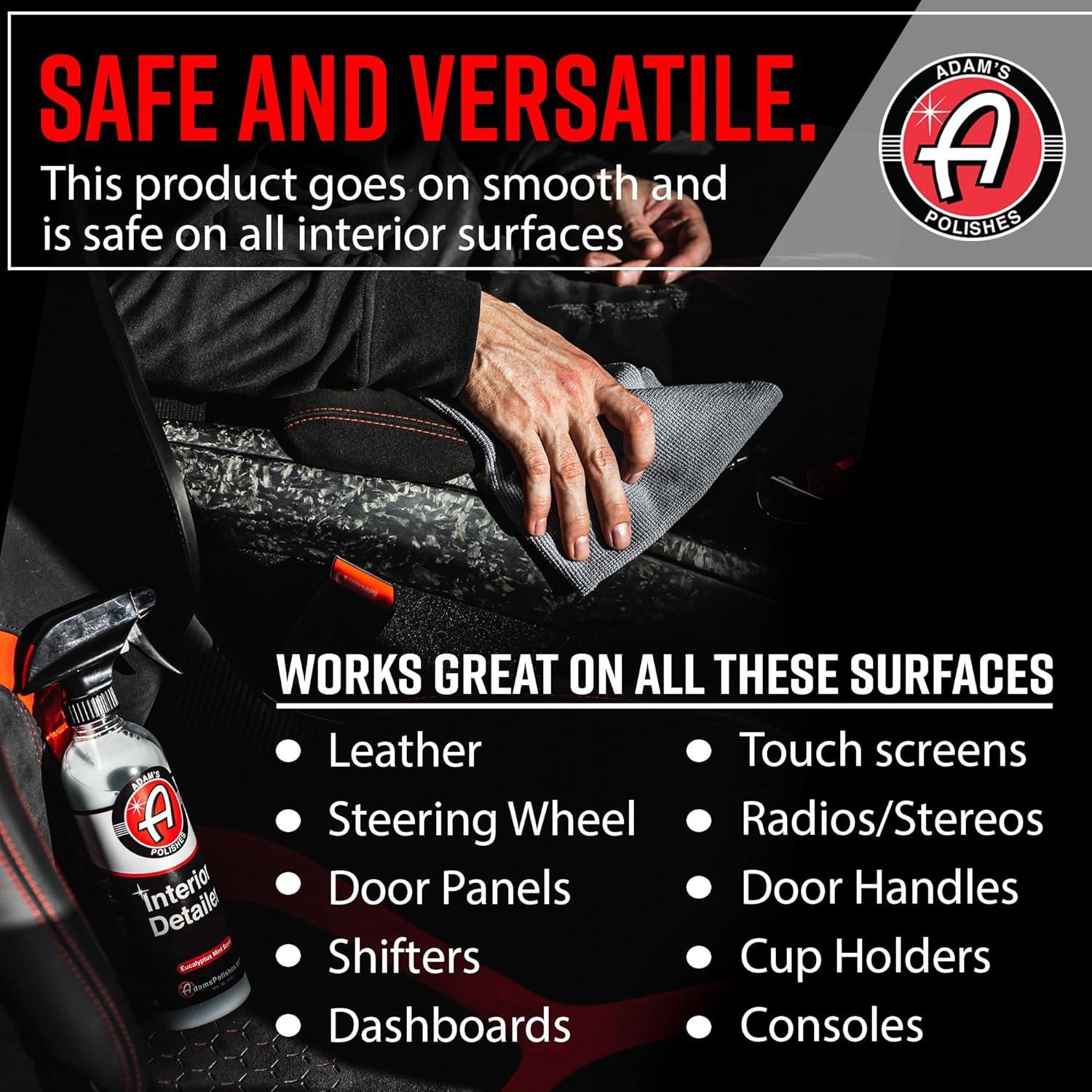 imageAdams Polishes Interior Detailer 16 fl oz Cucumber Aloe  Total Car Interior Cleaner Protectant ampamp Dressing  All Purpose Cleaner ampamp Leather Conditioner  Vinyl Dashboard Screen Seat CleanerCucumber Aloe