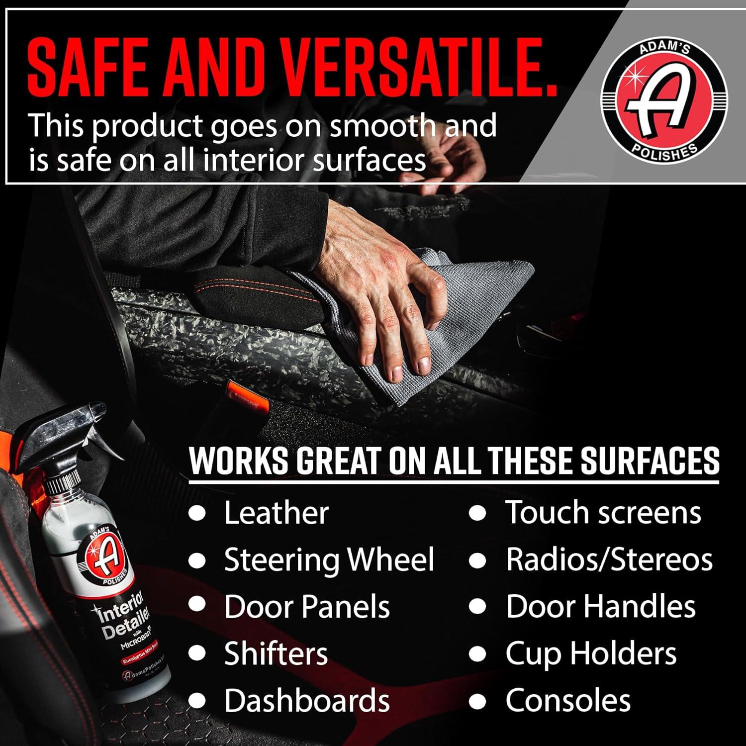 imageAdams Polishes Interior Detailer 16 fl oz Sweet Pea  Total Car Interior Cleaner Protectant ampamp Dressing  All Purpose Cleaner ampamp Leather Conditioner  Vinyl Dashboard Screen Seat Cleaner ampamp More