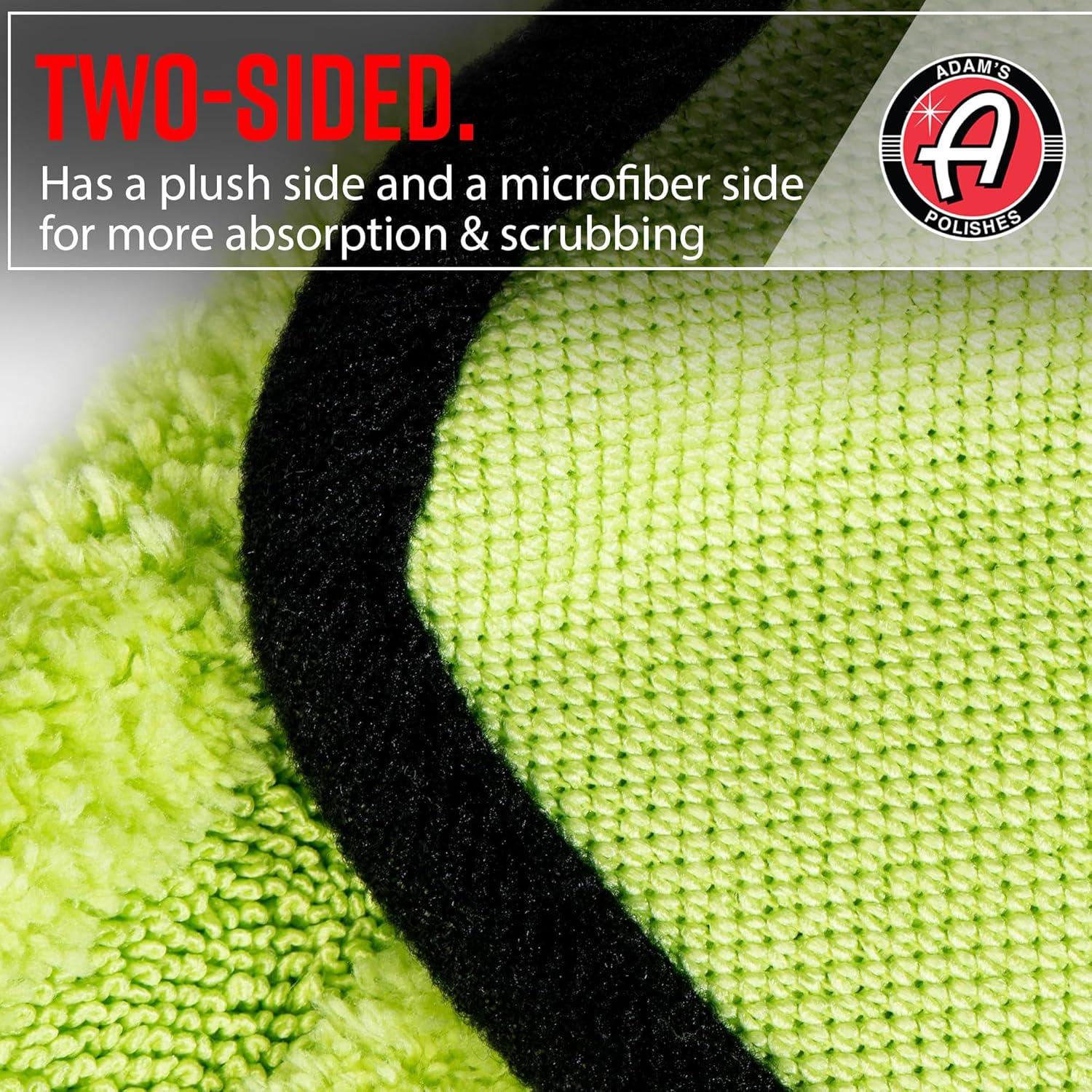 imageAdams Polishes Microfiber Glass Cleaning Towel  Two Sided Streak Free Glass Cleaning Towel  Soft Satin Stitched Edges 540 GSM 2 Pack2 Pack
