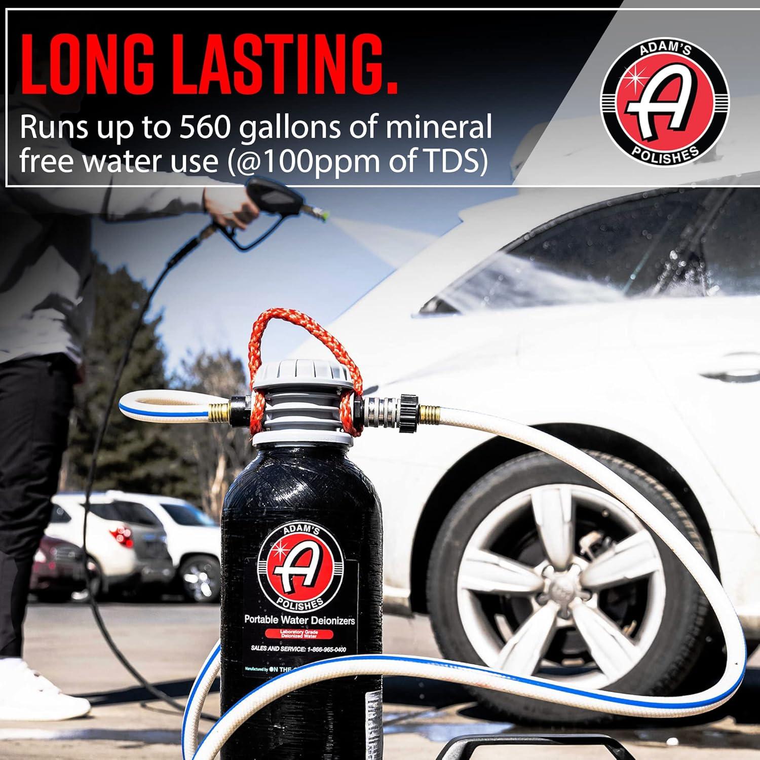 imageAdams Polishes Portable Spotless Water Deionizer  Eliminates Water Spots Spotless Rinse Touchless Detailing  Easy to Use Attaches to Regular Garden Hose Pro DeionizerSmall Deionizer