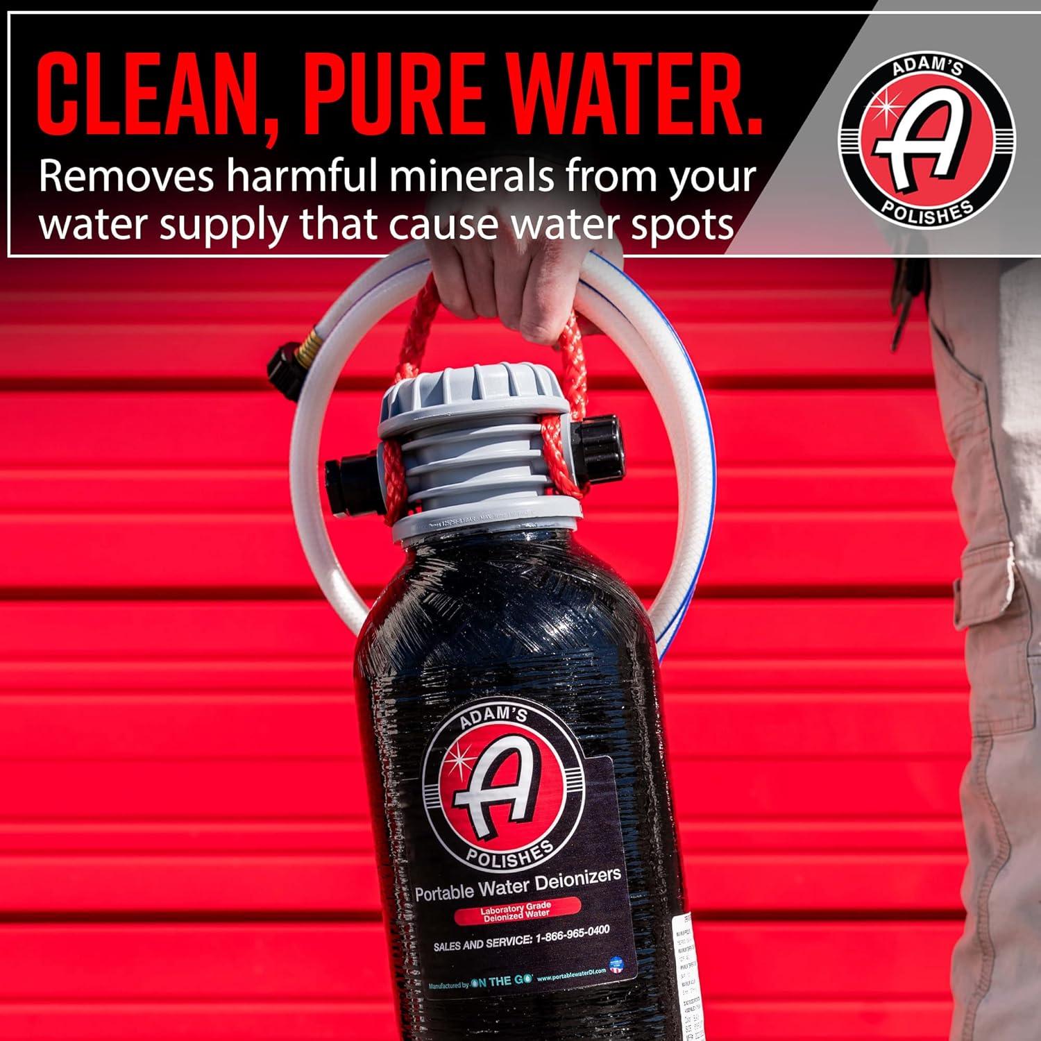 imageAdams Polishes Portable Spotless Water Deionizer  Eliminates Water Spots Spotless Rinse Touchless Detailing  Easy to Use Attaches to Regular Garden Hose Pro DeionizerSmall Deionizer