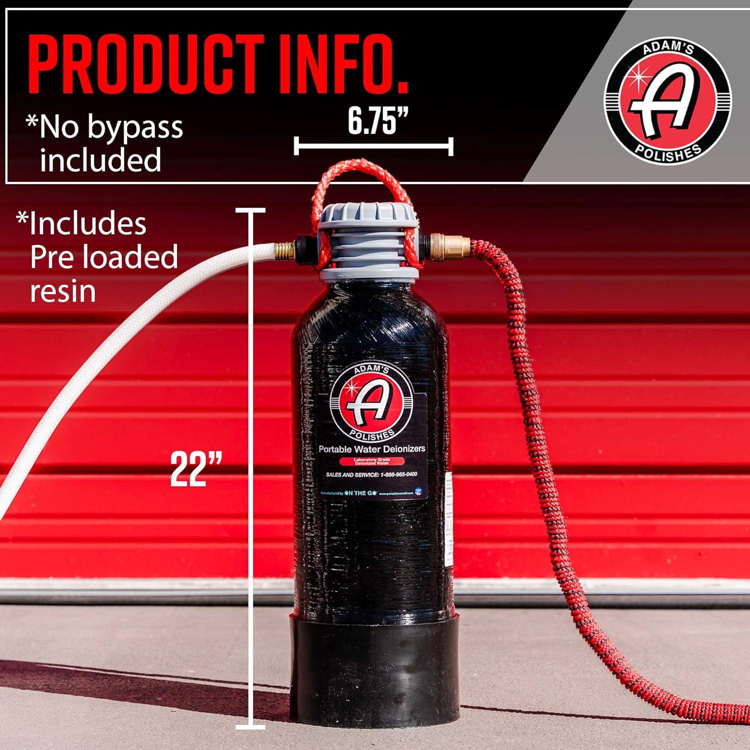 imageAdams Polishes Portable Spotless Water Deionizer  Eliminates Water Spots Spotless Rinse Touchless Detailing  Easy to Use Attaches to Regular Garden Hose Pro DeionizerSmall Deionizer