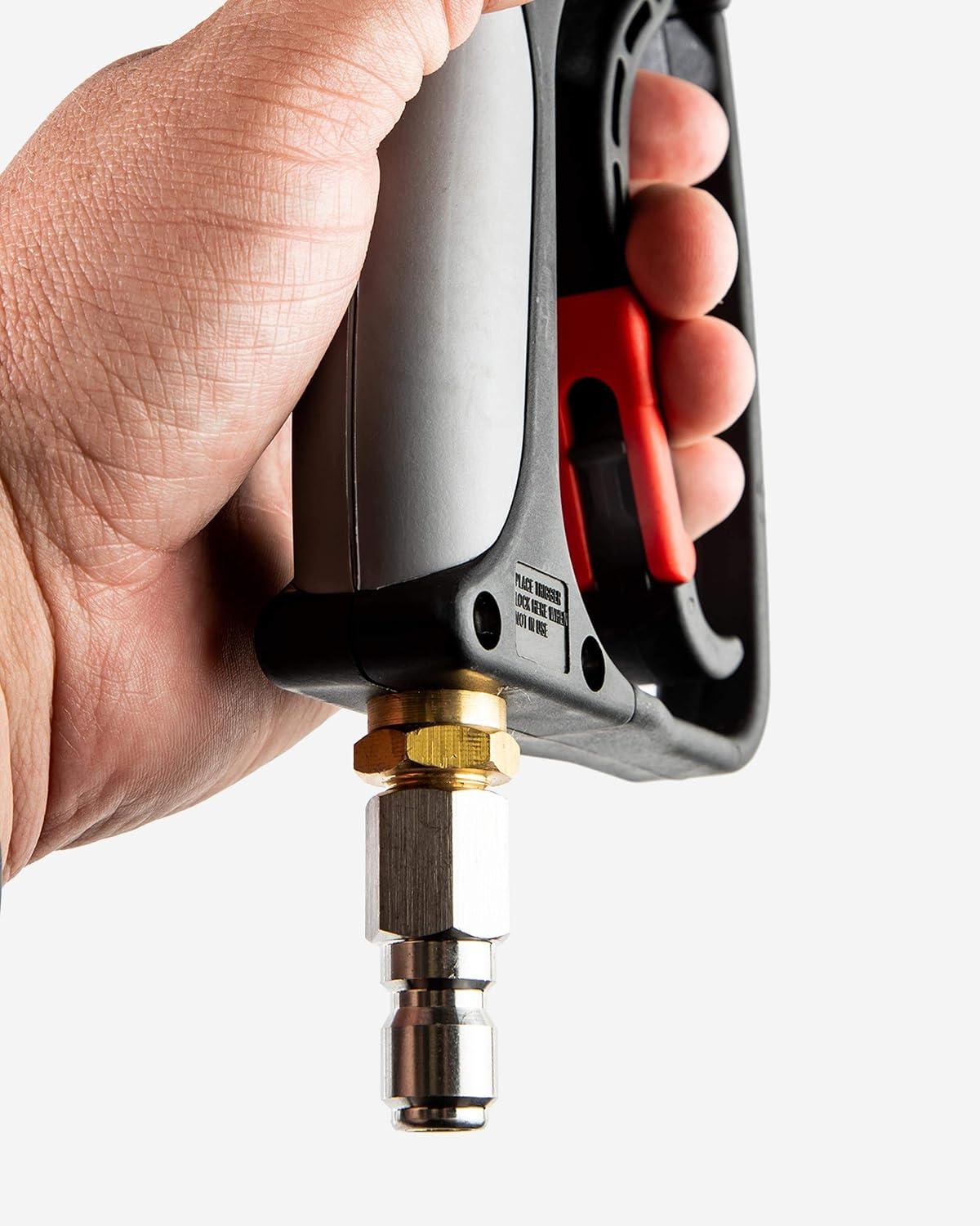 imageAdams Polishes Standard Pressure Washer Snub Nose Trigger Nozzle  Stainless Steel ampamp Brass Construction Premium Quality  Quick Disconnect Fittings Professional Detailing Supplies ampamp Accessories