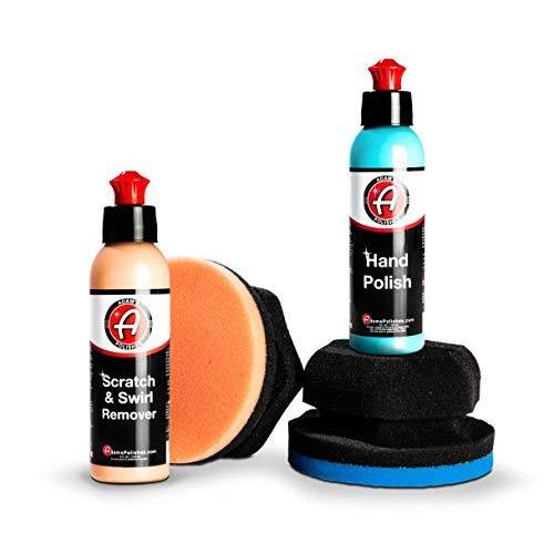 imageAdams Polishes Car Scratch ampamp Swirl Remover Hand Correction System  Remove ampamp Restore Paint Transfer Minor Imperfections ampamp Oxidation  Paired with Orange Compound Correction Pad Applicator 4oz2 Step Kit