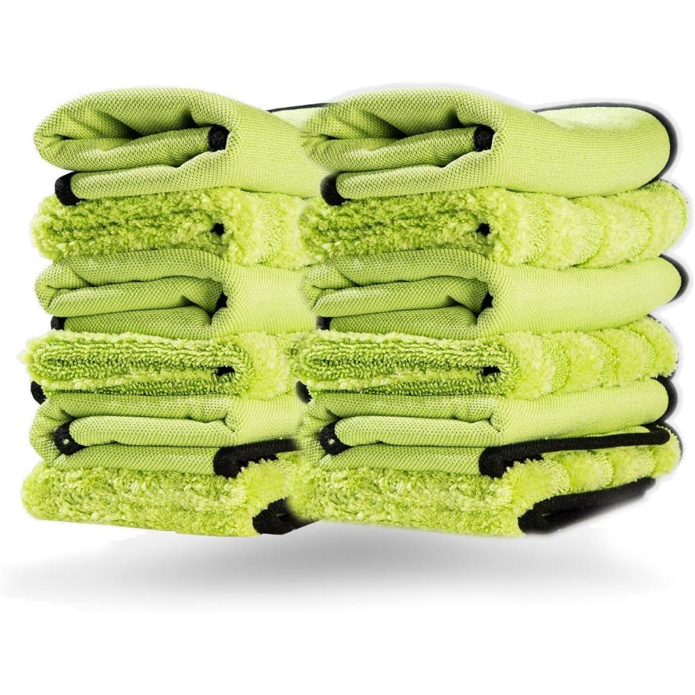 imageAdams Polishes Microfiber Glass Cleaning Towel  Two Sided Streak Free Glass Cleaning Towel  Soft Satin Stitched Edges 540 GSM 2 Pack12 Pack