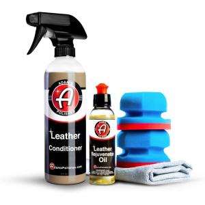 Adam’s Polishes Leather Rejuvenator Oil (4oz) – Cleans, Hydrates, Protects All Leather Types, Colors, & Ages – Non Sticky, Non Greasy, & Non Silicone(Basic Kit)