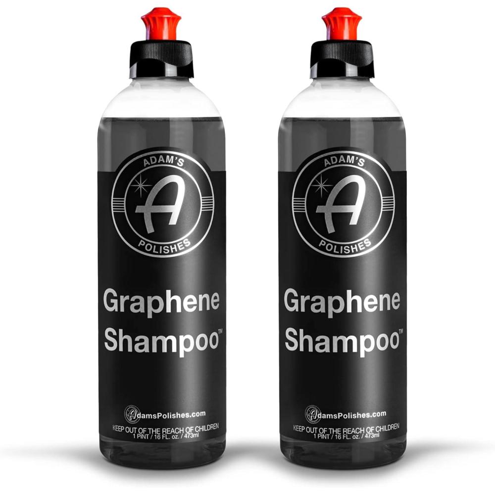 imageAdams Polishes Graphene Shampoo  Ceramic Coating Infused Car Wash Soap  Powerful Cleaner ampamp Protection  pH Neutral High Suds For Foam Cannon Foam Gun Or Detailing Bucket 2 Pack16 Fl Oz Pack of 2
