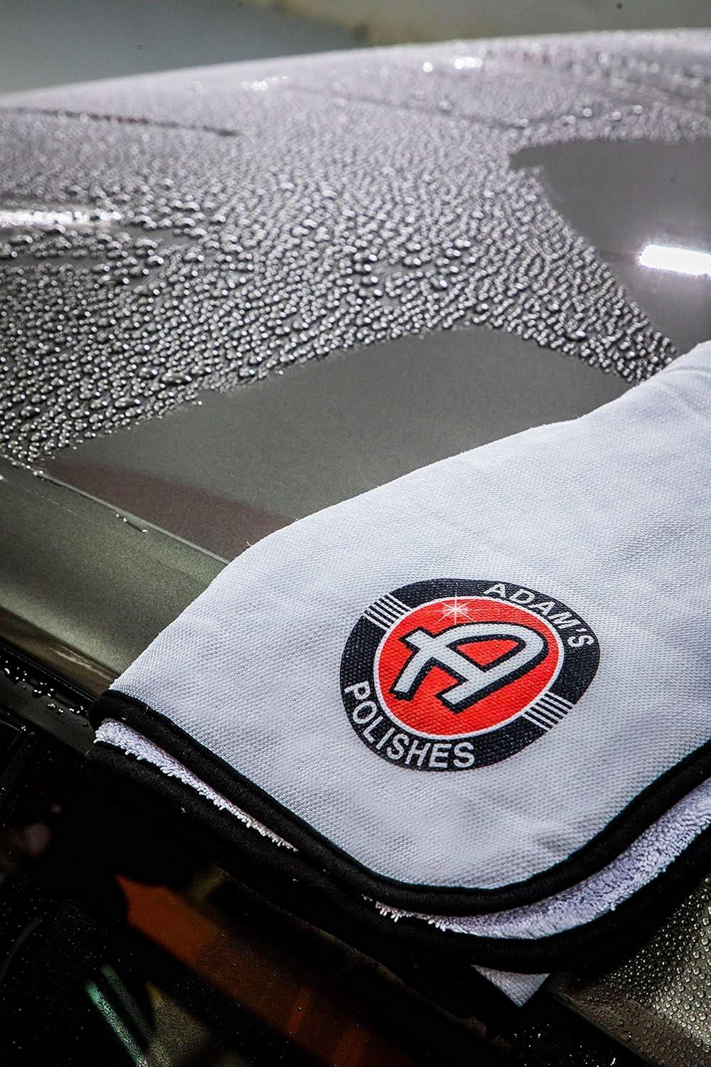 imageAdams Polishes Great White Microfiber Drying Towel 2 Pack 24in x 36in Soft ampamp Absorbent Towel That Wont Scratch or Swirl Delicate Surfaces The Safe Effortless Way to Dry Your Vehicle