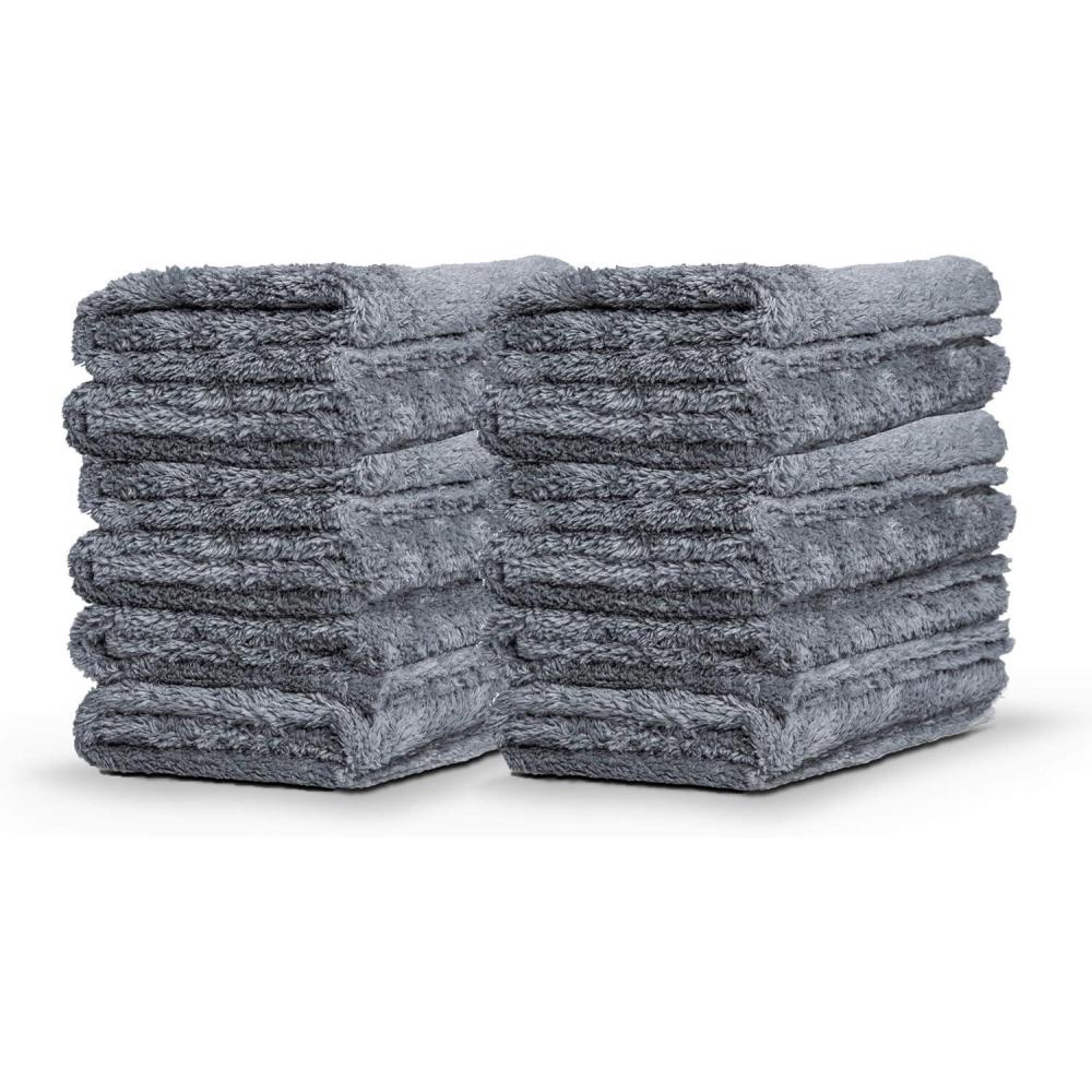 imageAdams Polishes Lite Borderless Grey Microfiber Towel 12 Pack Car Detailing Towel12 Pack