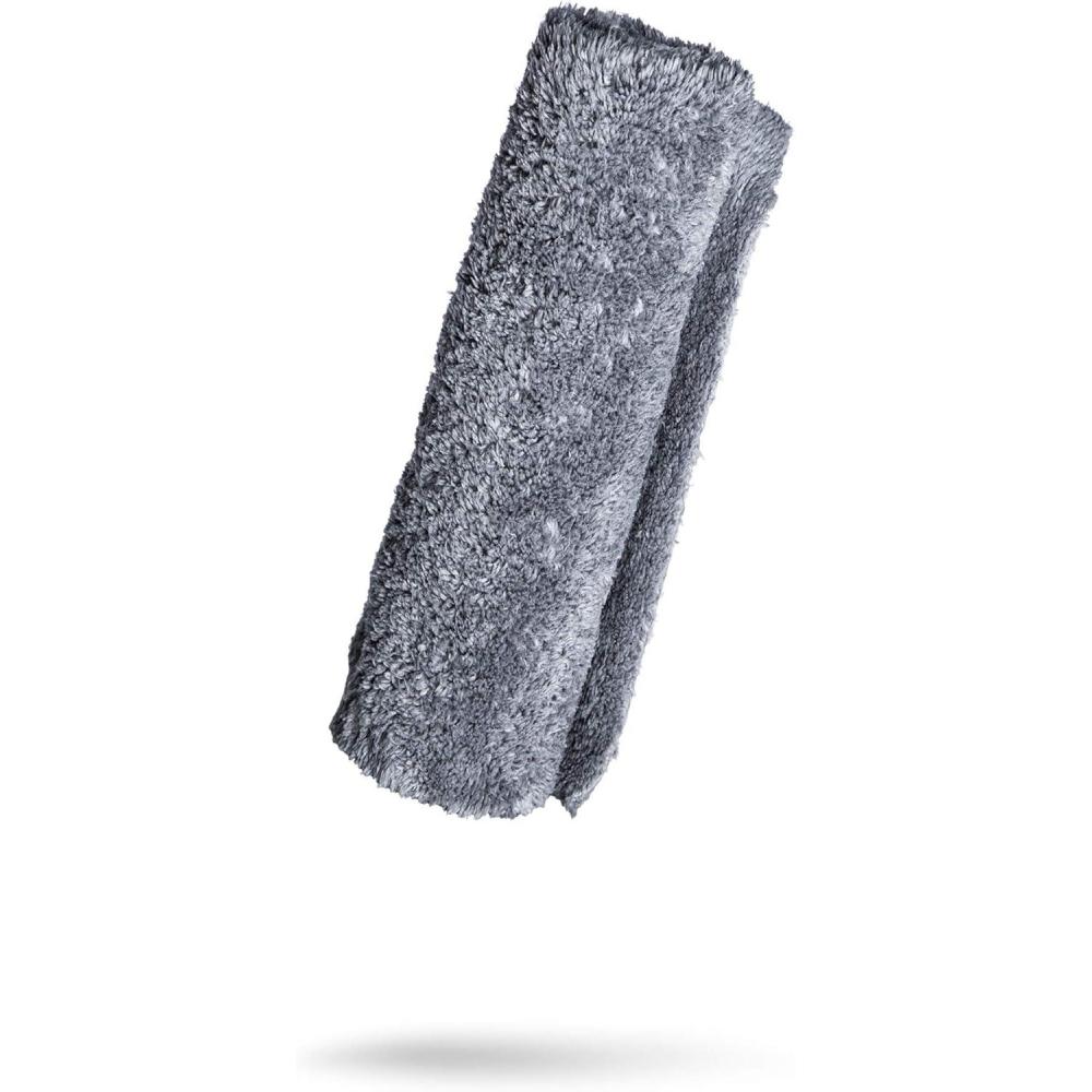 imageAdams Polishes Lite Borderless Grey Microfiber Towel Single Car Detailing Towel