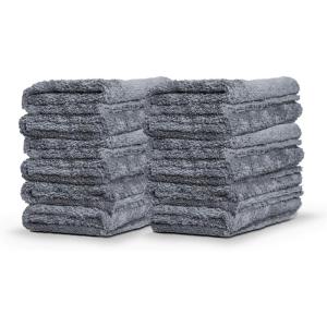 Adam’s Polishes Lite Borderless Grey Microfiber Towel (12 Pack) – Car Detailing Towel(12 Pack)